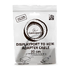 Переходник DisplayPort ->; HDMI Cablexpert A-DPM-HDMIF-002-W 20M/19F, белый, пакет (078733)