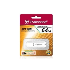 Флешка USB Transcend JetFlash 370 (TS64GJF370), 64Gb, USB 2.0, R/W 25/10, белый