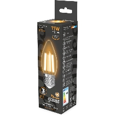 Лампа филам. Gauss Filament 11Вт цок.:E27 свеча св.свеч.белый теп. (упак.:10шт) (103802111)