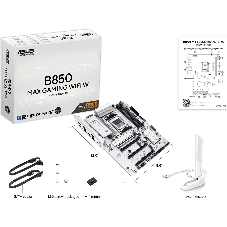 Материнская плата ASUS B850 MAX GAMING WIFI W, AM5, AMD B850, 4xDDR5, 4xSATA, 3xM.2, 1xPCIe 5.0 x16, 1xPCIe 4.0 x4, 2xPCIe 3.0 x1, 1xDisplayPort, 1xHDMI, 1x2.5Gb LAN, Wi-Fi 6E, Bluetooth 5.3, 1xUSB-C 10Gbps, 3xUSB-A 10Gbps, 2xUSB-A 5Gbps, 2xUSB-A 2.0, 3x3.5 мм, 7.1, ATX