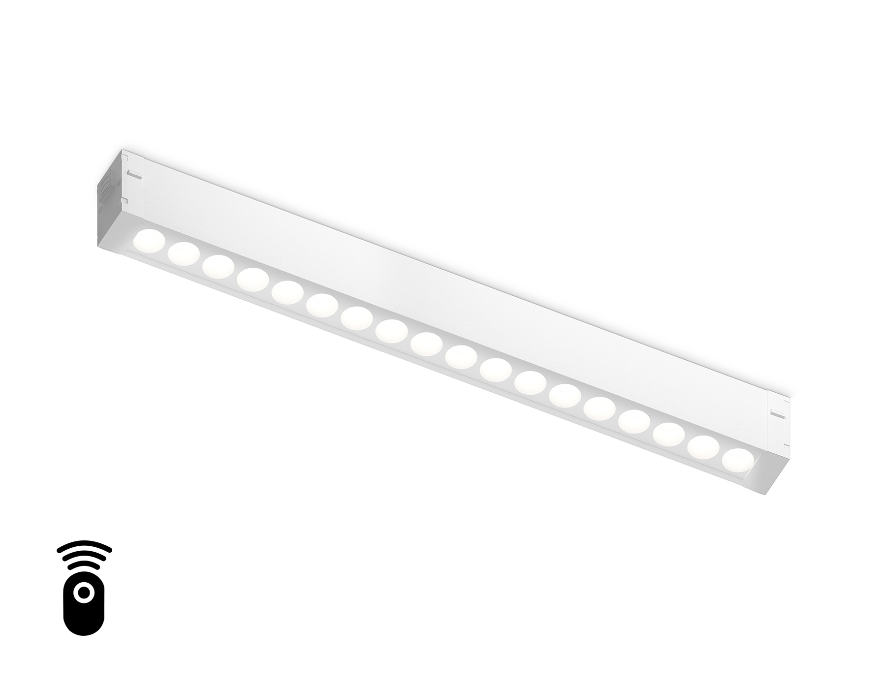 Управляемый светодиодный светильник для шинопровода Magnetic Ambrella light GL1311 WH белый IP20 15W 3000K-6400K 220V 24° 342*25*42 (Без ПДУ)