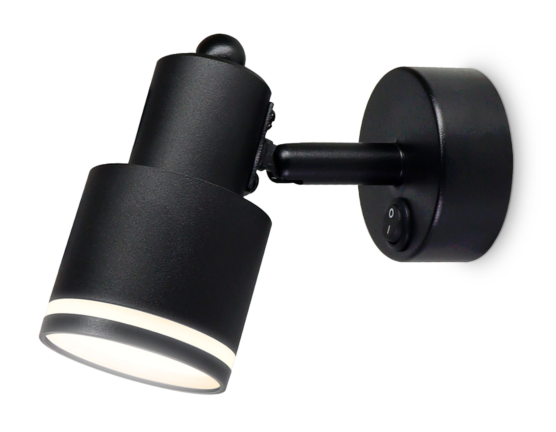 Накладной поворотный спот с выключателем Ambrella light TA1282 BK черный GU10 max 12W 100*55*132
