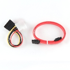 Кабель Gembird/Cablexpert SATA интерфейсный (48 см) 7pin/7pin и питания (15 см) 4pin/15pin