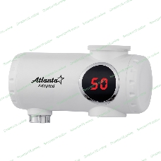 Водонагреватель Atlanta, ATH-7425 белый, проточный 2000Вт, Мгновенный нагрев потока в диапазоне 30-85 °C, Автоматическое гидравлическое управление, Защита от сухого включения ТЭНа, Работает в водопроводных сетях с давлением от 0,05 до 0,5 МPa, защита от перегрева.