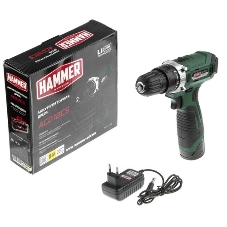 Дрель-шуруповерт Haммer ACD12CS, 12 В, 1,5 Ач, 26 Нм, щеточный