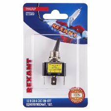 Тумблер Rexant 12V 30А (3c) ON-OFF однополюсныйс красной LED подсветкой (ASW-07D-2) (в упак. 1шт.)