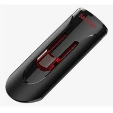 Флешка USB SanDisk CZ600 Cruzer Glide (SDCZ600-016G-G35), 16Gb, USB 3.0, R/W 100/30, черный/красный