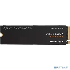 Накопитель SSD WD 1Tb Black SN850X, M.2(22x80мм), NVMe, PCIe 4.0 x4, 3D TLC, R/W 7300/6300Mb/s, IOPs 800 000/1 100 000, TbW 600, DWPD 0.3 (12 мес.)