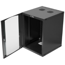 Шкаф настенный Lanmaster Next TWT-CBWNG-15U-6X6-BK 15U 550x600мм пер.дв.стекл съемные бок.пан. 60кг черный
