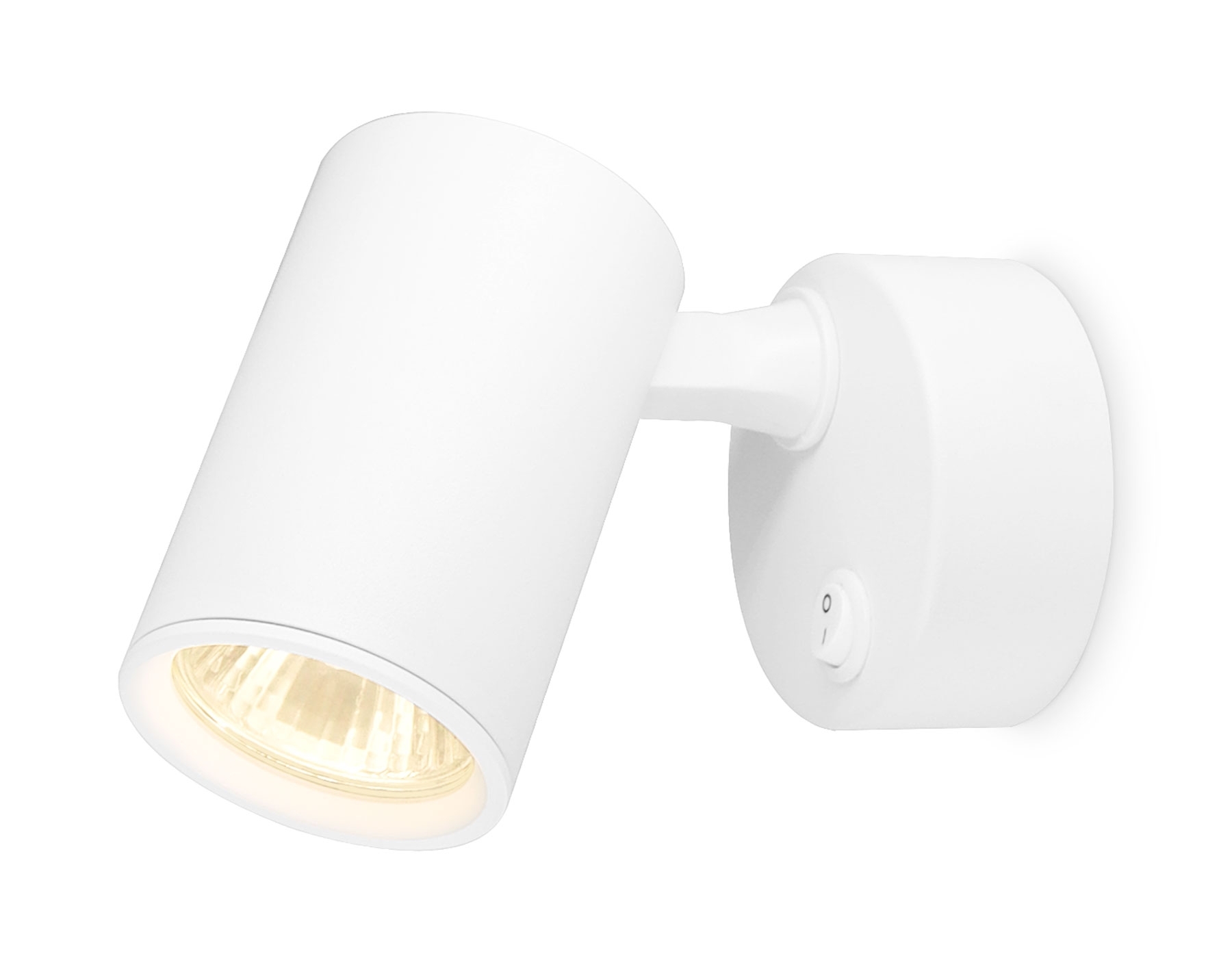 Накладной поворотный спот с выключателем Ambrella light TA1291 WH белый GU10 max 12W 87*55*138
