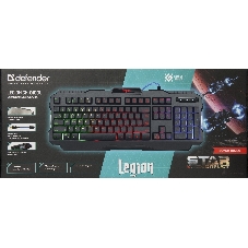 Клавиатура проводная Defender Legion GK-010DL RU, USB, черный