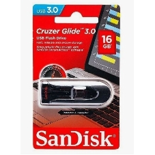 Флешка USB SanDisk CZ600 Cruzer Glide (SDCZ600-016G-G35), 16Gb, USB 3.0, R/W 100/30, черный/красный