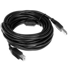Кабель USB2.0 Cablexpert CCF-USB2-AMBM-TR-15, AM/BM, медь, двойн.экран, фер.кольцо, Pro, 4.5м, прозрач, пакет