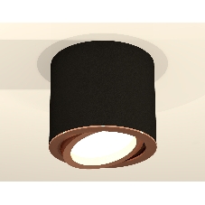Светильник Ambrella Light XS7402004 SBK/PPG черный песок/золото розовое полированное MR16 GU5.3 (C7402, N7005)