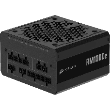 Блоки питания/ Power Supply Corsair RM1000e, Model RPS0217, 1000W 80+ Gold (ATX, 3.1, PCIe 5.1, Full modular, 1x24(20+4)pin, 2xEPS/ATX 12V 8-pin (4+4), 1x12V-2x6(12+4)pin, 2x12V-2x6 to Dual 8-Pin(6+2), 1xPCIe 8-Pin(6+2), 4xSATA (4 Straight SATA), 4xSATA / PATA (2 Straight SATA) (2 Straight PATA), Active, 120x120mm, 150x140x86mm, APFC, Power cable-EU, black)