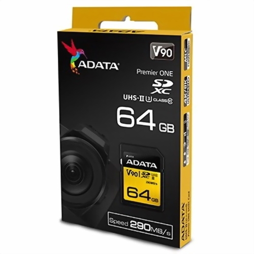 Флеш карта SD 64Gb ADATA Premier ONE SDXC Class 10 UHS-II U3 V90 290MB/s