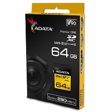 Флеш карта SD 64Gb ADATA Premier ONE SDXC Class 10 UHS-II U3 V90 290MB/s