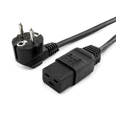 Кабель питания для UPC Gembird/Cablexpert, 1.8м, Schuko-С19, 16А, черный, с заземлением