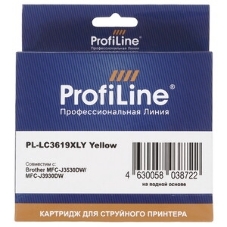 Картридж струйный ProfiLine PL-LC3619XLY для принтеров Brother MFC-J2330DW/J2730DW/J3530DW/J3930DW с чернилами Yellow