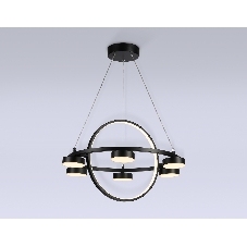 Светильник Ambrella light FL51775/2+6 BK черный 3000K/4200K/6400K 58W D600/380*1200 (ПДУ ИК)