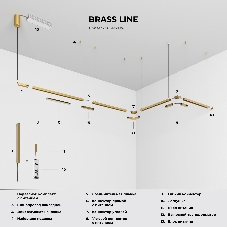 Brass Line Шинопровод накладной (латунь) (2м) 85227/00