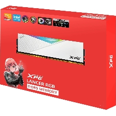 Оперативная память XPG Lancer, DDR5, 32Gb (2x16GB), 6400MHz, CL32, DIMM, с радиаторами, RGB, белый