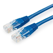 Патч-корд медный UTP Cablexpert PP10-2M/B cat.5e, 2м, литой, многожильный, синий