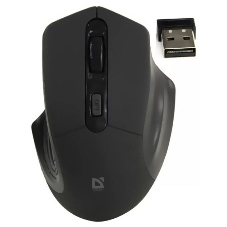 Мышь беспроводная Defender Datum MB-345 черный, 1600 dpi, радиоканал, USB, кнопки - 4