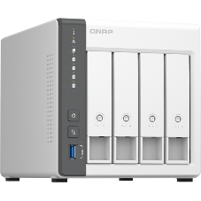 Сетевое хранилище SMB QNAP TS-433-4G NAS 4 HDD trays. ARM 4-core Cortex-A55 2.0GHz, ram 4 Gb (max), 1x1GbE, 1x2.5GbE, 2xUSB 2.0 port,1xUSB 3.2 Gen 1