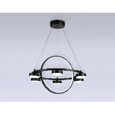 Светильник Ambrella light FL51775/2+6 BK черный 3000K/4200K/6400K 58W D600/380*1200 (ПДУ ИК)