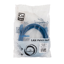 Патч-корд медный UTP Cablexpert PP10-2M/B cat.5e, 2м, литой, многожильный, синий