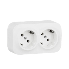 Legrand Legrand 782223 Розетка двойная с заземлением и защитными шторками (Белая)