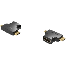 Адаптер-переходник Vention HDMI 19F/Mini HDMI+Micro HDMI