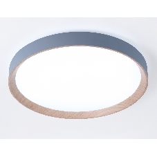 Потолочный светодиодный светильник Ambrella light FZ1322 GR/LWD серый/светлое дерево IP20 60W 3000-6400K D490*80 (ПДУ ИК)