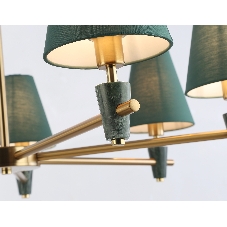 Люстра Ambrella light LH75053/7 BS/GN латунь/зеленый E14*7 max 40W D840*580