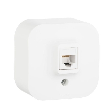 Розетка компьютерная информационная 1-м ОП Quteo RJ45 CAT.5E UTP бел. Leg 782224