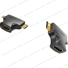 Адаптер-переходник Vention HDMI 19F/Mini HDMI+Micro HDMI