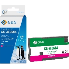 Картридж струйный G&G GG-3ED68A 712 пурпурный (29мл) для HP DesignJet T650/T630/T250/T230/T210/Studio Plotter Printers