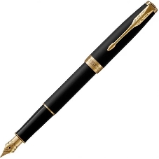 Ручка перьевая Parker Sonnet Core F528 (CW1931516) Matte Black GT F сталь нержавеющая, подарочная коробка