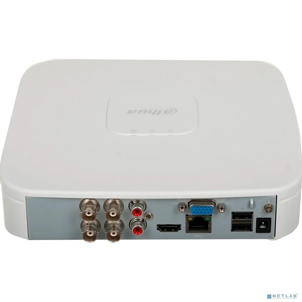 Dahua DH-XVR4104C-I/T 4-канальный HDCVI-видеорегистратор до 5 каналов до 4Мп; накопители: 1 SATA III до 16Тбайт; видеоаналитика:, 1 HDMI, 1 VGA; сеть: 1 RJ45 100 Мбит/с; аудиовх/вых: 1/1,