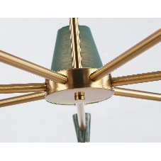 Люстра Ambrella light LH75053/7 BS/GN латунь/зеленый E14*7 max 40W D840*580