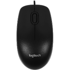 Мышь проводная Logitech M100/100R DARK/GREY (темно-серая/черная), 1000 dpi, USB, кнопки - 3