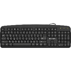Клавиатура проводная Defender Office HB-910 RU, USB, черный