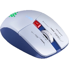 Мышь беспроводная Defender Tisa GM-126 белый/синий, 1600 dpi, радиоканал, Bluetooth, USB, кнопки - 6