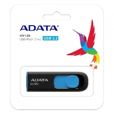 Флешка USB ADATA UV128 (AUV128-32G-RBE), 32Gb, USB 3.0, R/W 100/30, черный/синий