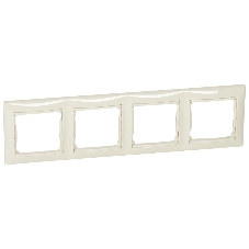 Рамка Legrand 774354 VALENA 4 ПОСТА ГОРИЗОНТАЛЬНЫЙ МОНТАЖ СЛОНОВАЯ КОСТЬ