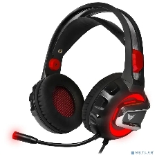 Гарнитура Crown CMGH-3000 чёрный/красный, проводная, подсветка