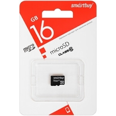 Флеш карта SDmicro Card 16Gb Smartbuy Сlass 10 (без адаптеров)