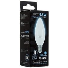 Лампа светодиодная LED Gauss Candle E14 9.5Вт 4100К
