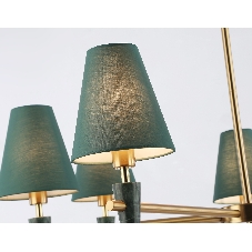 Люстра Ambrella light LH75053/7 BS/GN латунь/зеленый E14*7 max 40W D840*580